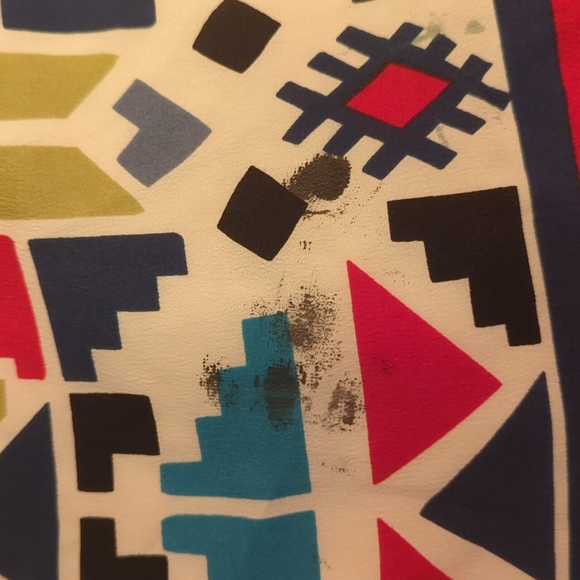 Geometric full zipper dress with pockets - Picture 5 of 5